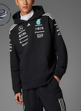 Adidas/阿迪达斯正品2025新款男士经典宽松针织连帽卫衣JW5385