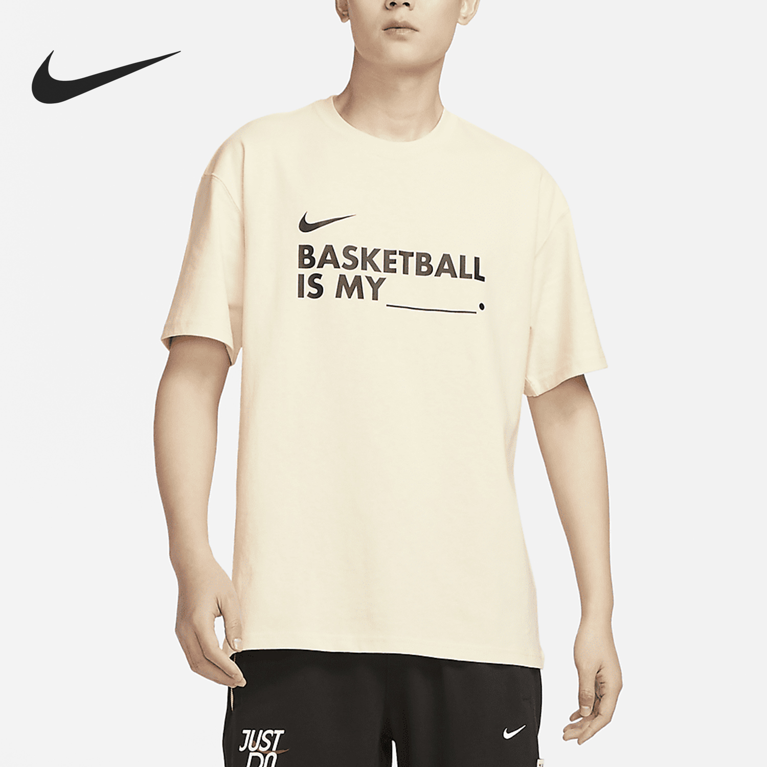 耐克男士字母印花篮球运动短袖