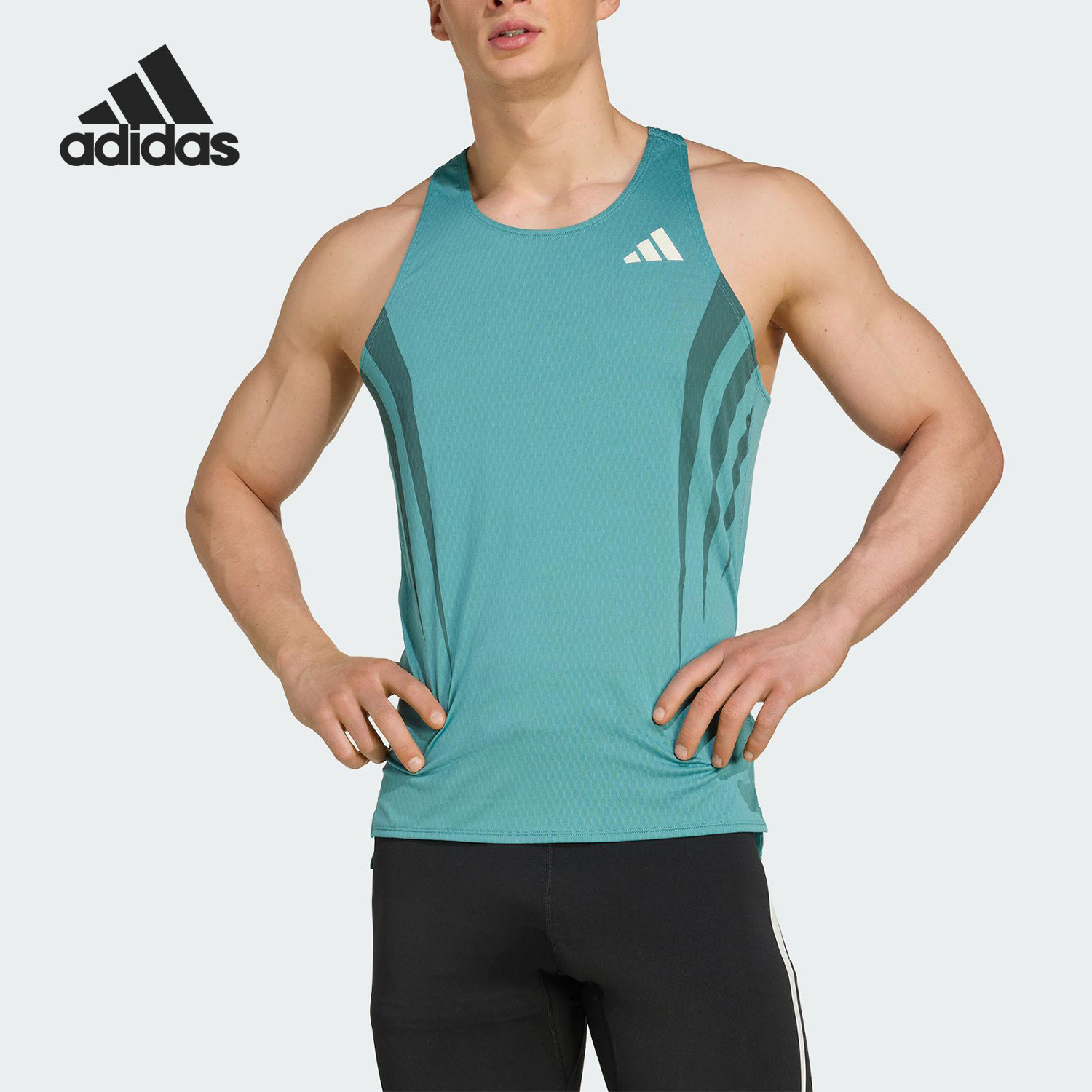 Adidas/阿迪达斯正品2025夏季款男士跑步工字背背心JV9307