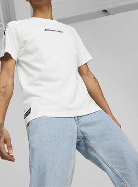 Puma/彪马正品新款男士简约运动车队透气时尚拼接短袖