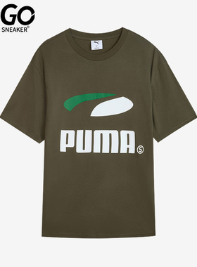 Puma/彪马正品2025夏季款男女复古针织经典印花透气短袖631252-81