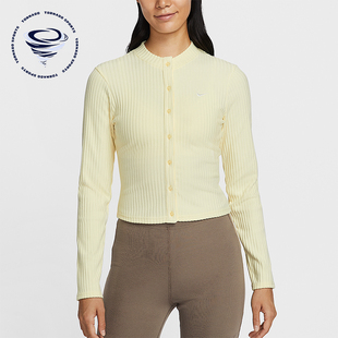 耐克正品 T恤IF0235 春秋女士运动修身 长袖 744 宽罗纹薄绒开衫 Nike