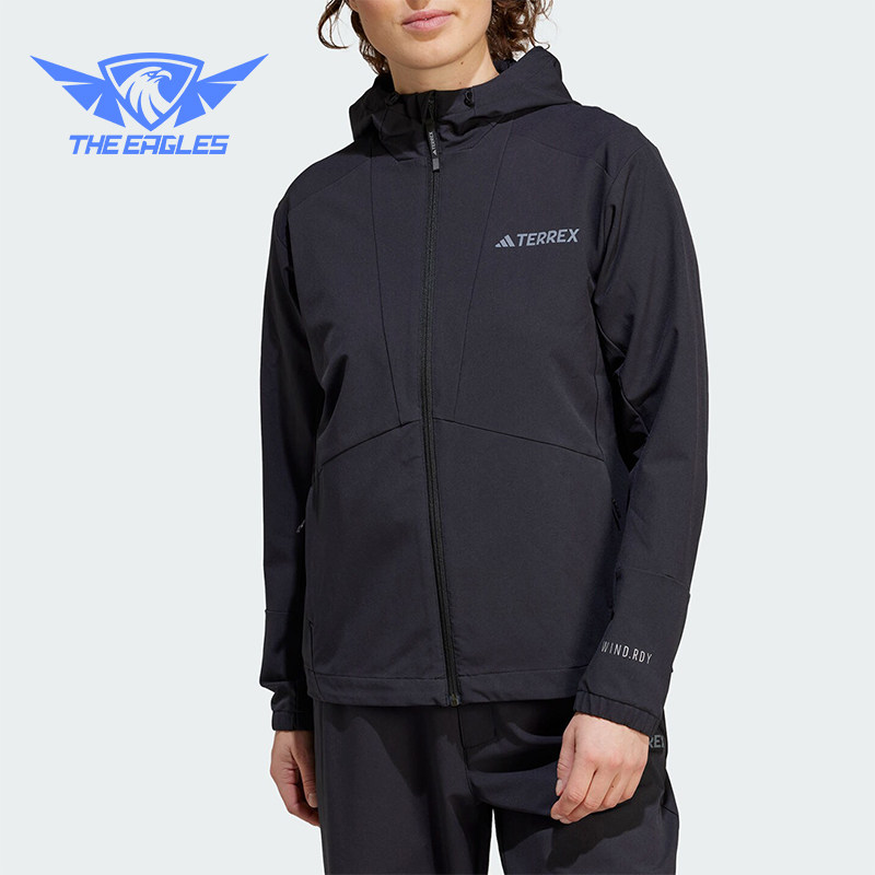 Adidas/阿迪达斯正品新款女士梭织透气运动夹克外套JI8283 - 实物图