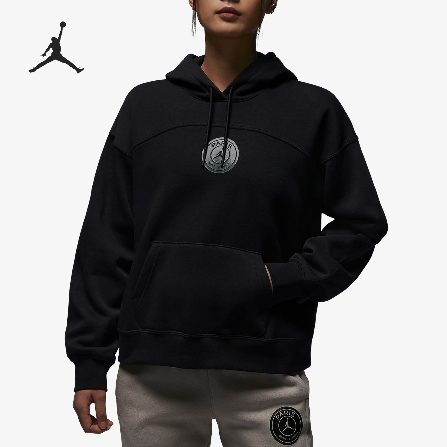 Nike/耐克官方正品Jordan女子宽松加绒连帽套头运动卫衣DZ3267