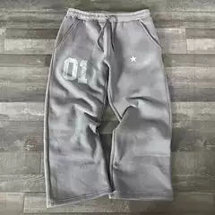 American Street Style Sweatpants for Men and Women, Loose Hip-Hop Straight-Leg Pants, Casual Pants, Y2K Sports Pants, Sweatpants