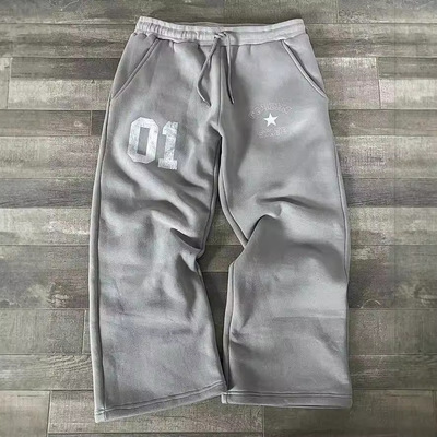 美式街头卫裤男女裤宽松嘻哈直筒长裤休闲裤y2k运动裤Sweatpants