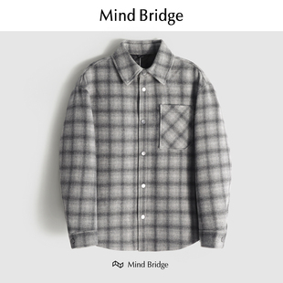 MindBridge新款 2025休闲商务高端羊毛外套翻领轻薄羽绒服防风保暖