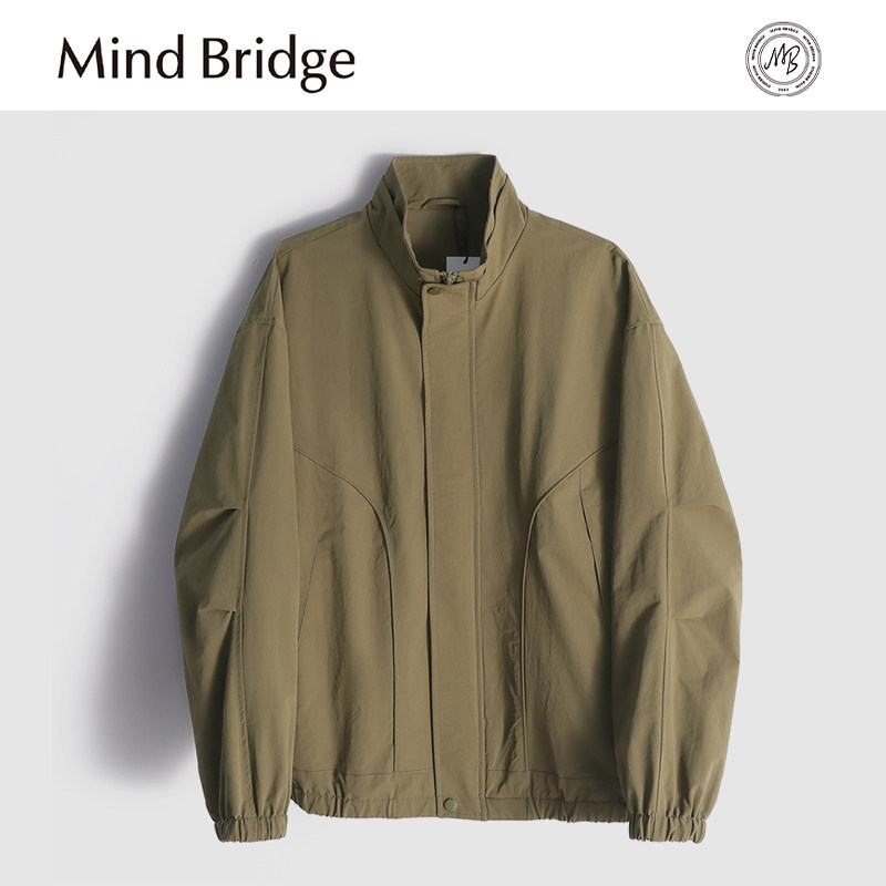 MindBridge新款2025秋冬季男士户外运动休闲商务立领防风夹克耐磨