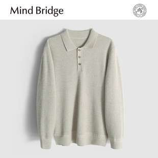 翻领套头商务休闲保暖内搭针织衫 男士 打底 2025秋季 MindBridge新款