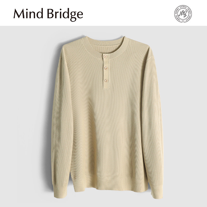 MindBridge新款2025秋季男士经典圆领商务休闲保暖内搭针织衫打底,男装,针织衫/毛衣,淘宝优惠券,粉丝福利购,淘宝优惠卷