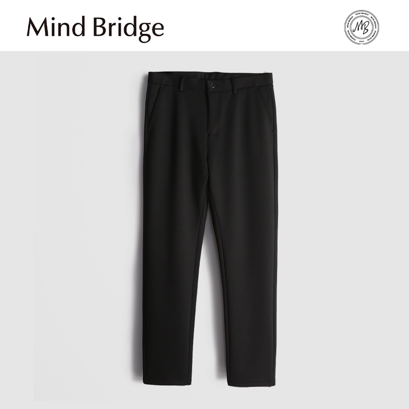 MindBridge新款2025秋冬男士防风保暖高弹力直筒商务休闲西裤抗皱