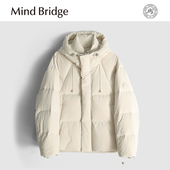 男士 MindBridge新款 2025冬季 户外休闲防风保暖连帽鸭绒羽绒服耐磨