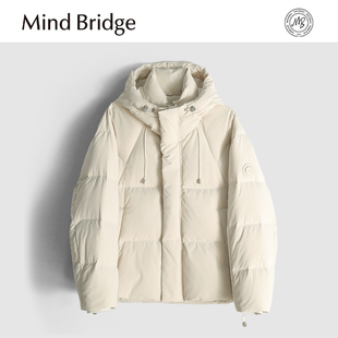 户外休闲防风保暖连帽鸭绒羽绒服耐磨 男士 MindBridge新款 2025冬季