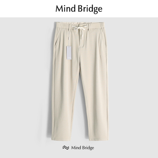 MindBridge新款 2024高端华夫格肌理天丝弹力垂感商务直筒休闲西裤