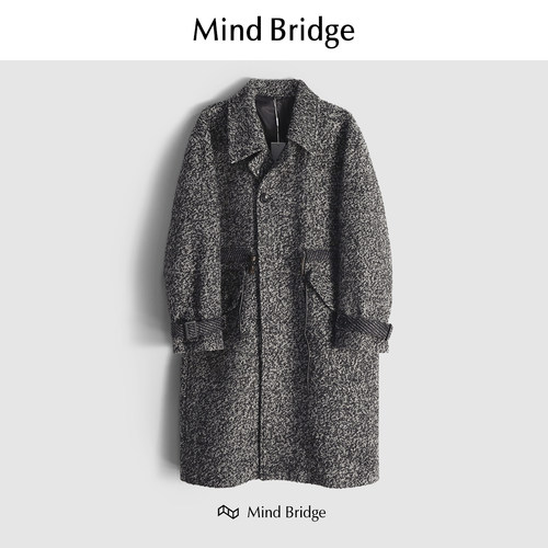 MindBridge羊毛冬呢大衣防风保暖