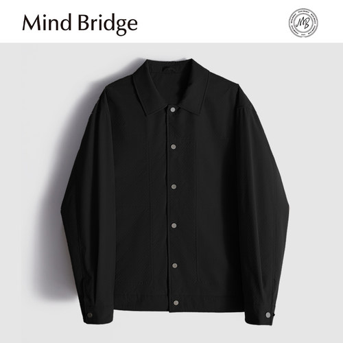 MindBridge新款2025秋冬男士轻量化抗皱肌理防风保暖弹力羽绒夹克