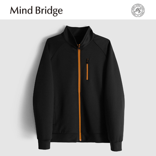 高弹力运动针织休闲宽松立领夹克抗皱 男士 MindBridge新款 2025秋季