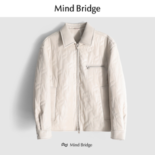 防水防风防寒保暖加厚PU皮夹克棉服潮 冬季 MindBridge新款 2025男士