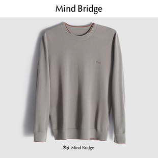 绵羊毛保暖透气垂感高弹打底针织衫 新款 男内搭 MindBridge 百家好