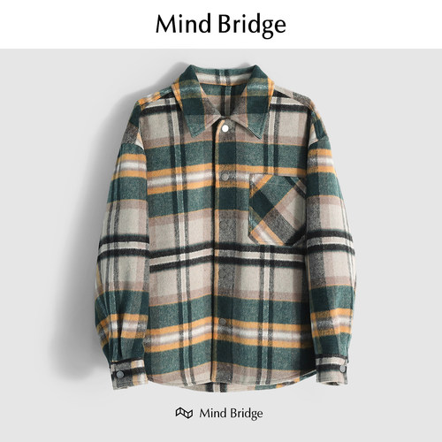 MindBridge翻领秋冬休闲保暖夹克