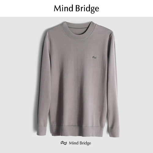 MindBridge绵羊毛弹力针织衫保暖
