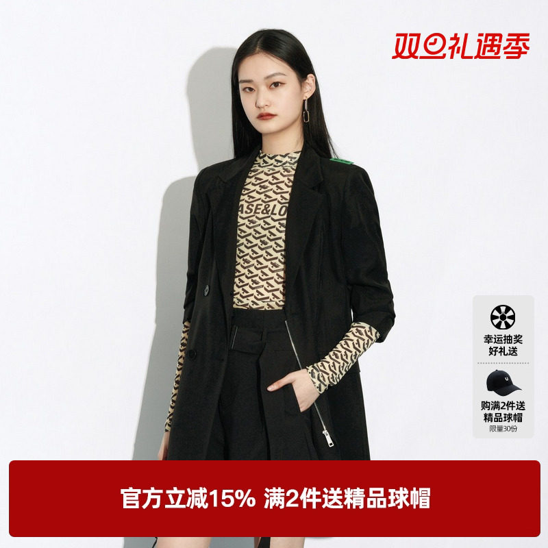 U/TI联名款醋酸西装裙女高级感通勤风简约连衣裙尤缇2023秋季新款