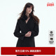 TI无领黑色西装 外套女装 设计感通勤风休闲上衣尤缇2025秋季 新款