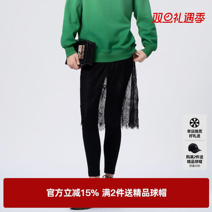 U/TI尤缇2022冬季新款黑色弹力打底裤UI4D0297190