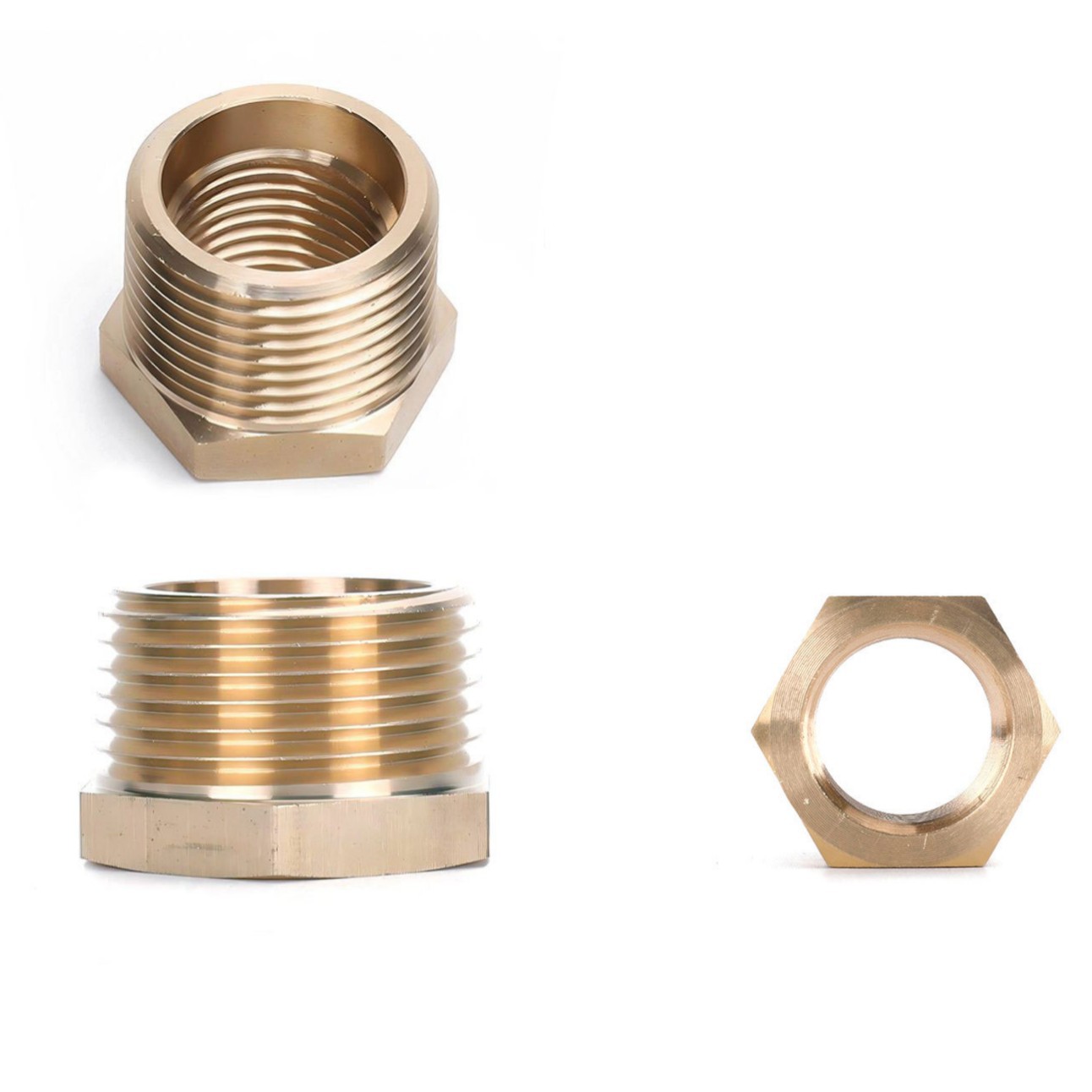 亚马逊全铜内外丝转换接头补芯NPT螺纹大小头变径过渡跨境配件