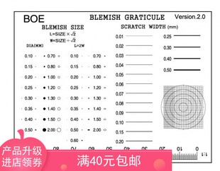 BOE新款标准版高精密点线规促销污点规点污卡菲卡规测量具验Y-8