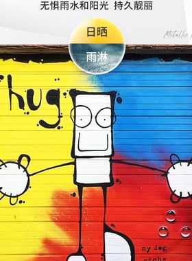 三青卷帘门改色j漆卷闸门翻新防腐防锈白色水性金属漆喷漆铁门油