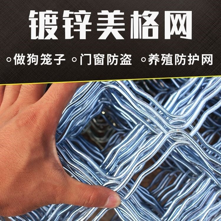 镀锌铁丝网菱形美j格网阳台防盗网狗笼网大型犬养殖隔离网焊接狗