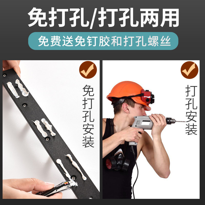 热销浴室毛巾钩免打孔钉更衣室挂钩创意壁挂北欧轻V奢墙上卫生间图片