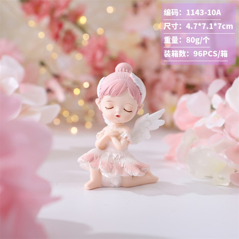 新款芭蕾女孩贝拉小女孩搪胶摆件可爱少女心桌面柜台蛋糕装饰品批