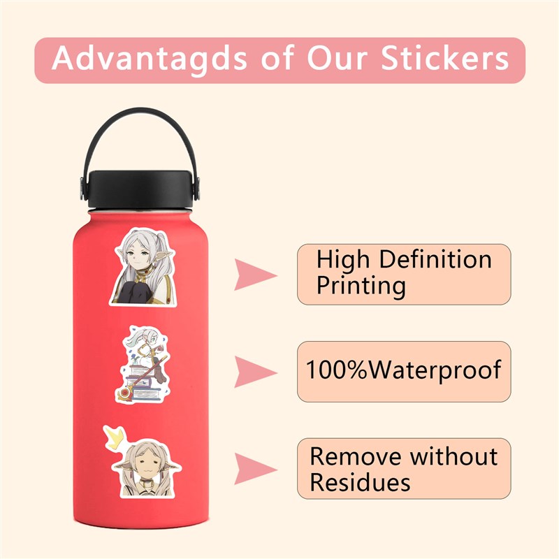 新款55张新款Frieren Beyond Journeys End涂鸦贴纸行李箱手机贴