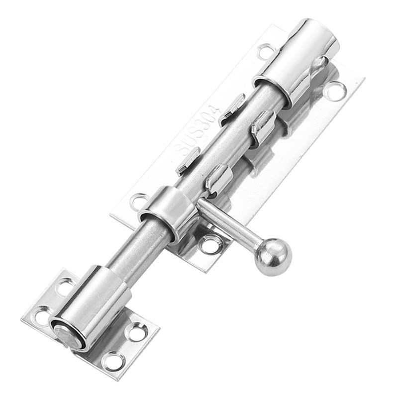新款家用铁门加厚304不锈钢天地插销 木门大门带锁孔不锈钢重型门