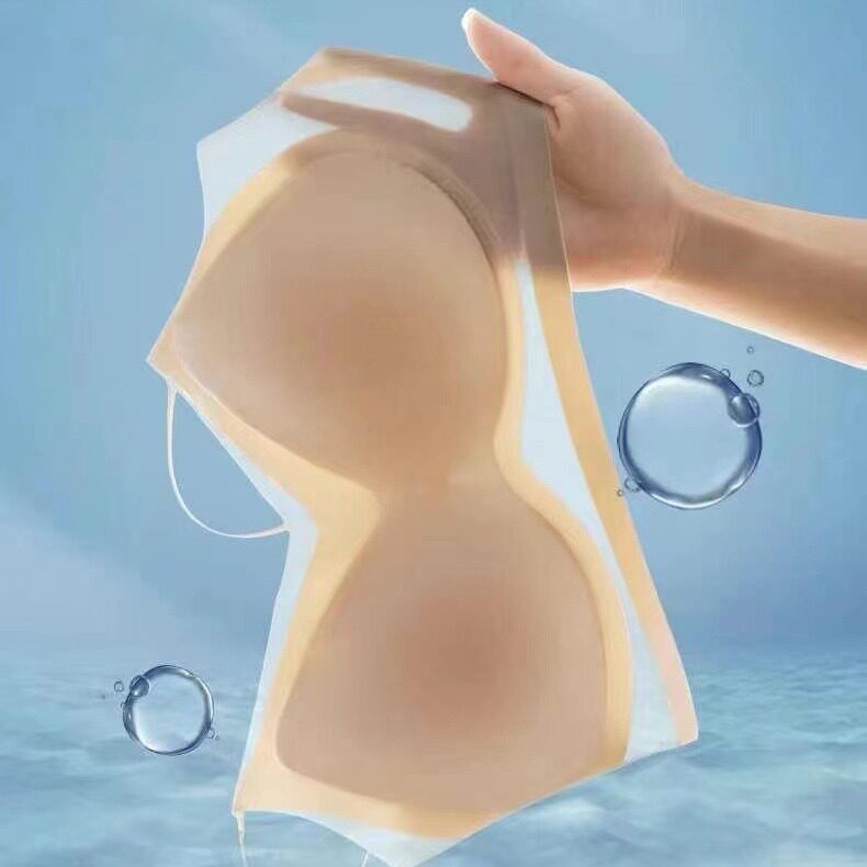 爆款016夏季超薄无痕冰丝美背内衣女透气吊带无痕聚拢无钢圈文胸