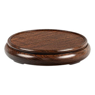 黑檀整料雕刻花瓶底座圆形实木花盆鱼缸香炉古董文玩酒坛佛像底托