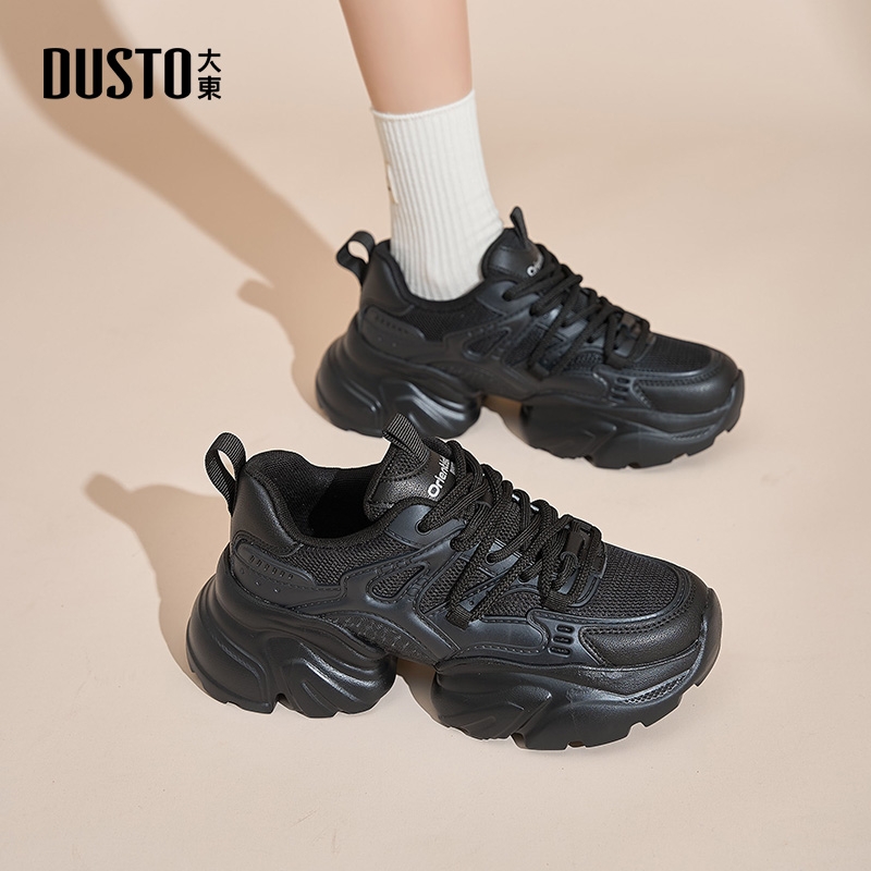 大东黑色显脚小老爹鞋运动鞋