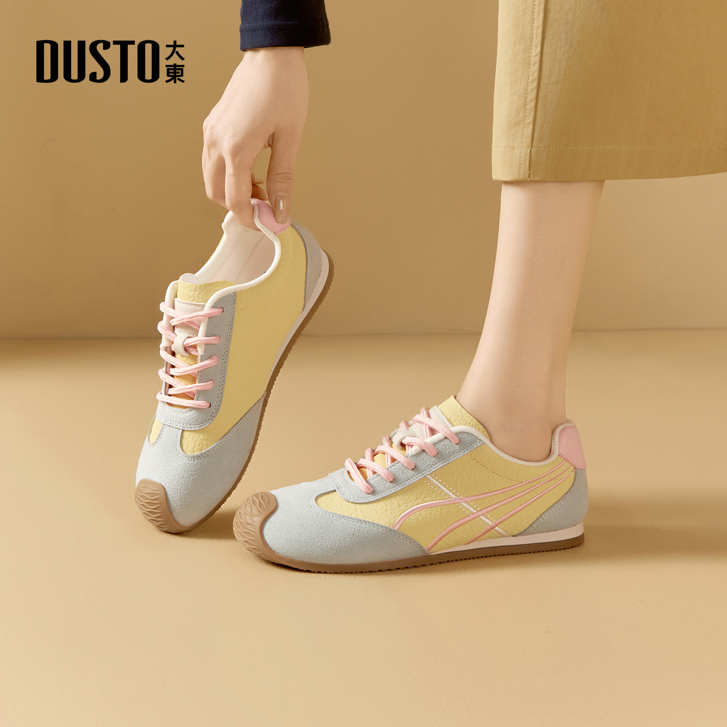 大东官方正品时尚潮鞋阿甘鞋平底