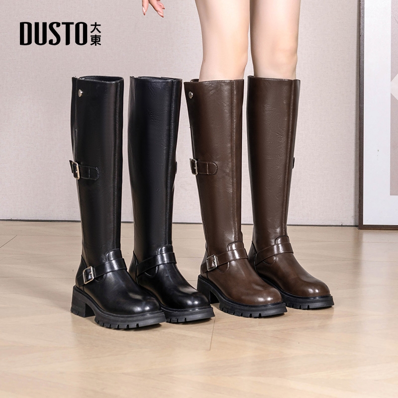 大东官方正品厚底高筒骑士靴