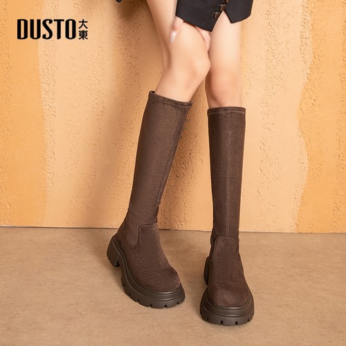 大东官方正品厚底显瘦弹力靴