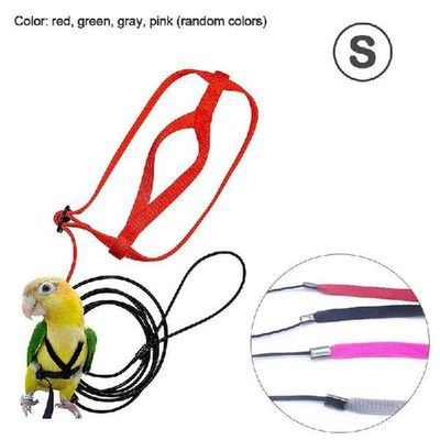 极速Adjustable Parrots Bird HarnDess Leash AntiBite Training