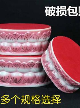 极速佛像底座观音菩萨陶瓷莲x花座台供奉供佛圆形摆件香炉神像底