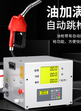 新品小型全自动12v24v220Vz大流量抽油泵加油机车载高精度定量柴