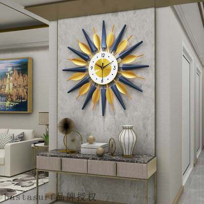 极速Nordic clocks and watches simple living room Twall clock