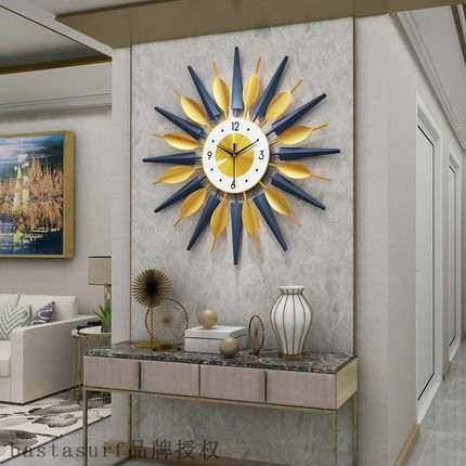 极速Nordic clocks and watches simple living room Twall clock