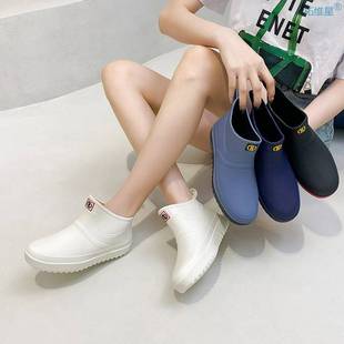 极速Rubber Shoes Women Waterproof RainL Boots Trend Ankle