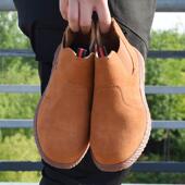 新品 男电焊工透气轻H便工作钢包头工地牛筋底防 一脚蹬牛皮劳保鞋