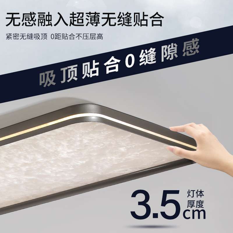超薄无缝智能房间卧室吸顶灯简约大气客厅主灯设计师护眼书房灯具